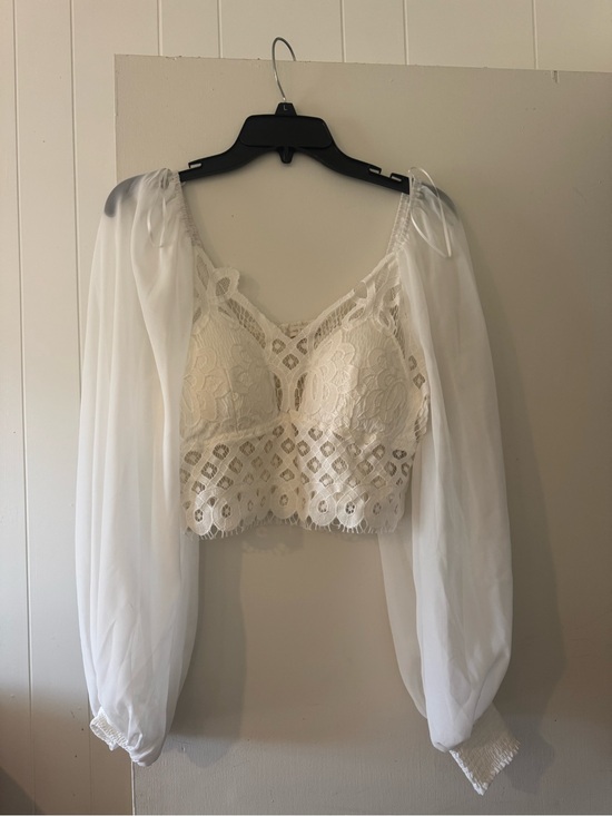 Flying Tomato Tops - Flying Tomato Cream Lace Top